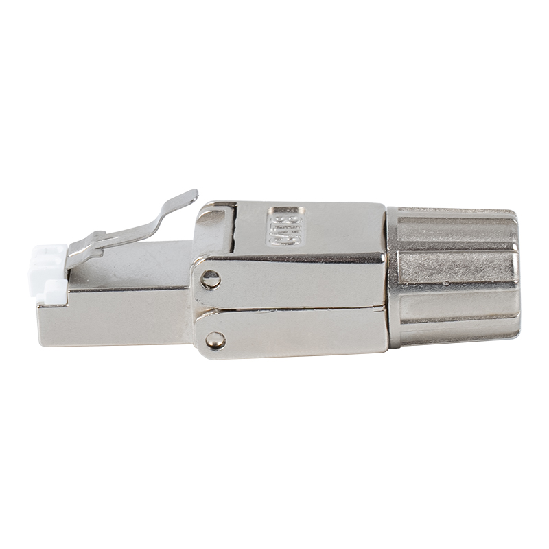 Cat8 Korumalı Metal Toka Aletsiz RJ45 Konektörü RJ-G40S-2-C8 Cat8 Korumalı Metal Toka Aletsiz RJ45 Konektörü RJ-G40S-2-C8