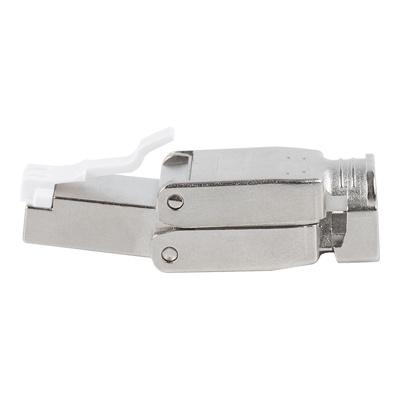 Cat6A Korumalı Aşağı Açılan Tip Aletsiz RJ45 Konektörü RJ-602S-1-C6A Cat6A Korumalı Aşağı Açılan Tip Aletsiz RJ45 Konektörü RJ-602S-1-C6A