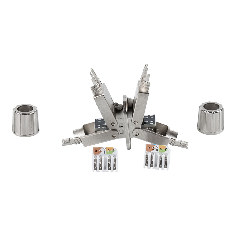 Cat6A Korumalı Aletsiz Konnektör (montaj tabanı ile) RJ-603S-2-C6A Cat6A Korumalı Aletsiz Konnektör (montaj tabanı ile) RJ-603S-2-C6A