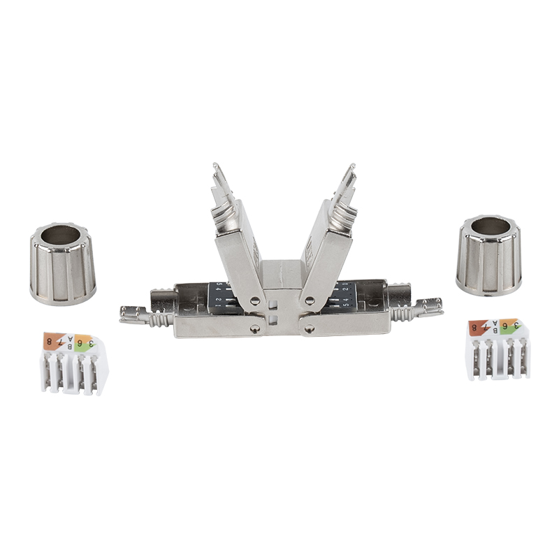 Cat6A Korumalı Aletsiz Konnektör (montaj tabanı ile) RJ-603S-2-C6A Cat6A Korumalı Aletsiz Konnektör (montaj tabanı ile) RJ-603S-2-C6A