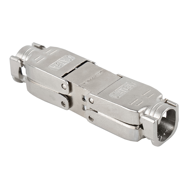 Cat6A Korumalı Aşağı Açılan Tip Aletsiz Konnektör RJ-603S-3-C6A Cat6A Korumalı Aşağı Açılan Tip Aletsiz Konnektör RJ-603S-3-C6A