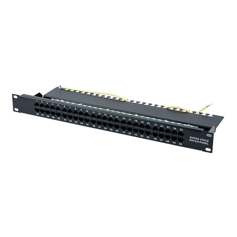Kategori 3 19 inç 1U 8P 8C 50 bağlantı noktalı ses yama paneli (KRONE IDC) SP-3208K50-C3