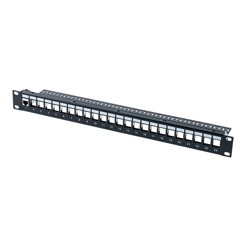 19 inç 1U 24 bağlantı noktalı korumalı bağlantı paneli (C6 modülüyle) SP-3260-24P
