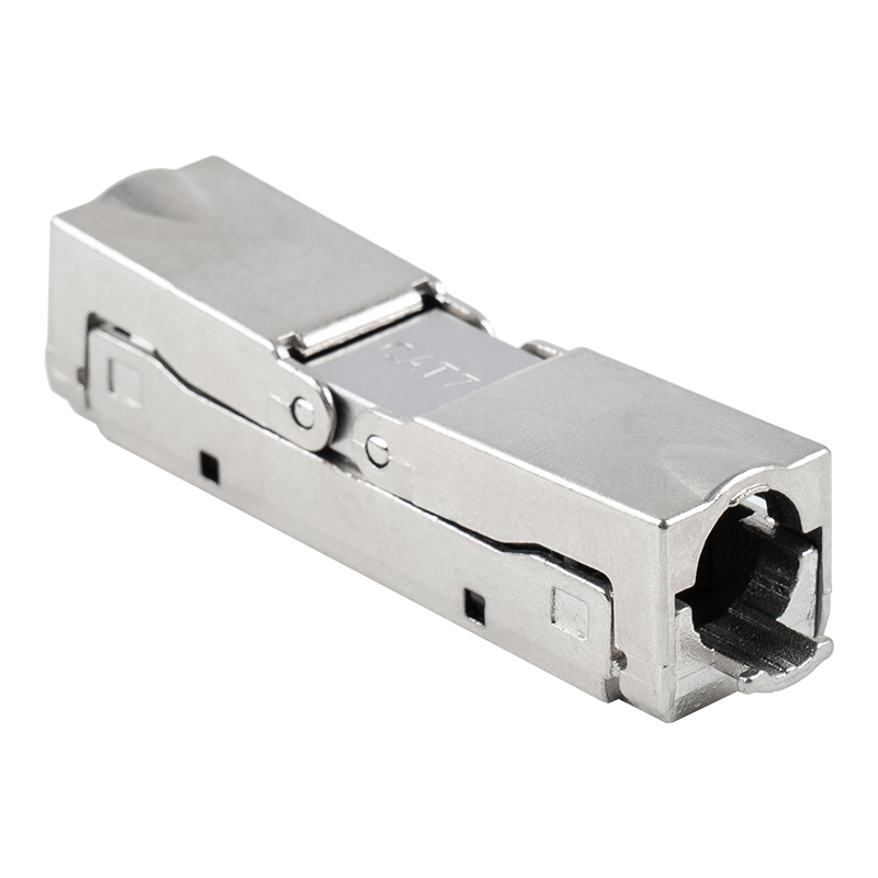 Cat6A Korumalı Aşağı Açılan Tip Aletsiz Konnektör (Tek açıklık) RJ-604S-1-C6A Cat6A Korumalı Aşağı Açılan Tip Aletsiz Konnektör (Tek açıklık) RJ-604S-1-C6A