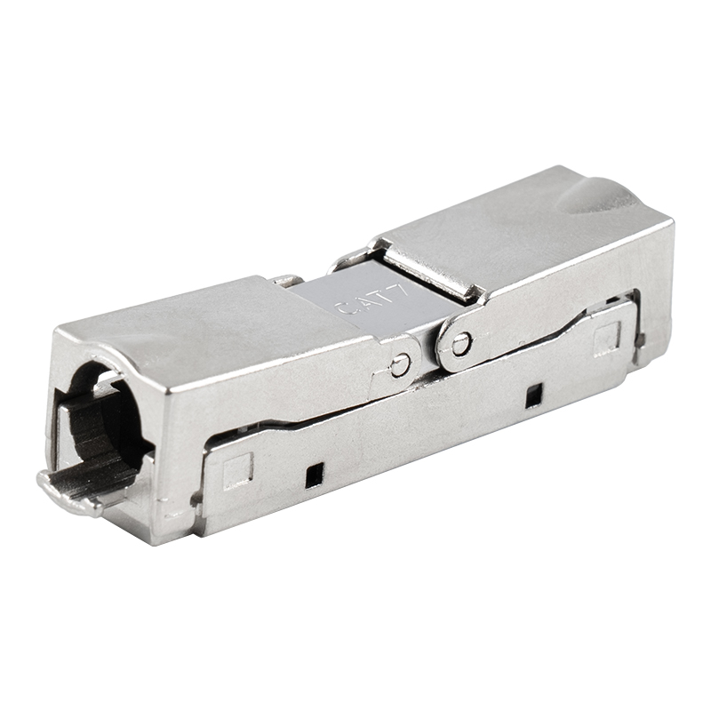 Cat6A Korumalı Aşağı Açılan Tip Aletsiz Konnektör (Tek açıklık) RJ-604S-1-C6A