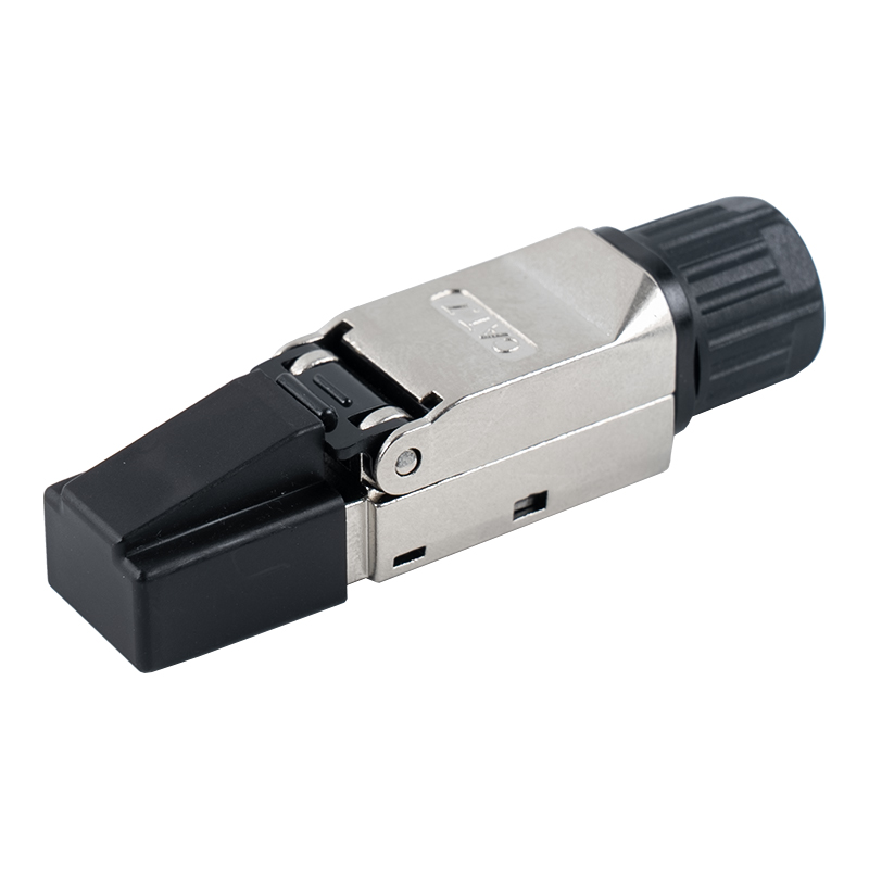Cat7 Korumalı Aletsiz RJ45 Konnektör (Plastik Koruyucu Kollu) RJ-G50S-1-C7 Cat7 Korumalı Aletsiz RJ45 Konnektör (Plastik Koruyucu Kollu) RJ-G50S-1-C7