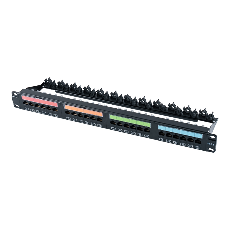 19 inç 1U 24 bağlantı noktalı korumasız raf (üstü açılır plastik pencere) SP-3405-24P