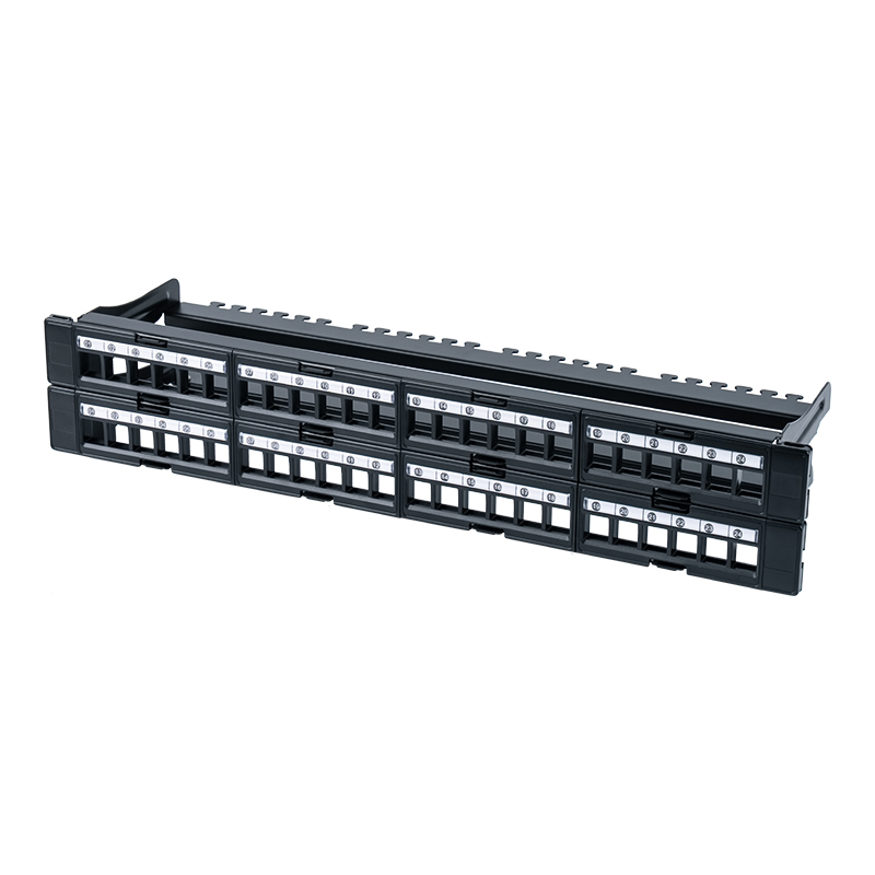 19 inç 1U 48 bağlantı noktalı korumasız raf (çıkarılabilir pencere) SP-3408-48P
