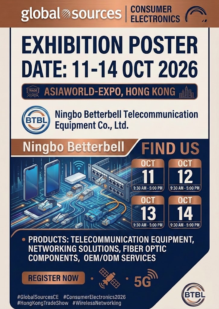 Global Sources Consumer Electronics (Hong Kong) 2026'da Ningbo Betterbell (BTBL) ile tanışın!
